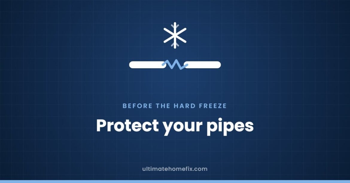 Cracked pipe under a snowflake: protecting Texas pipes before a freeze