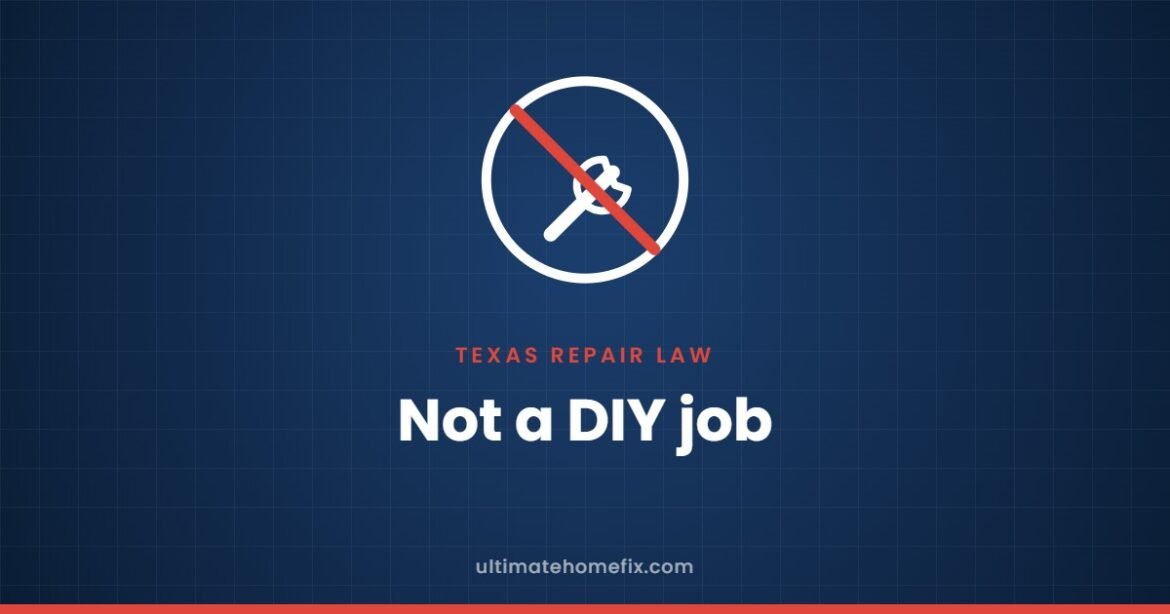 Wrench with a no symbol: Texas home repairs you are not allowed to do yourself